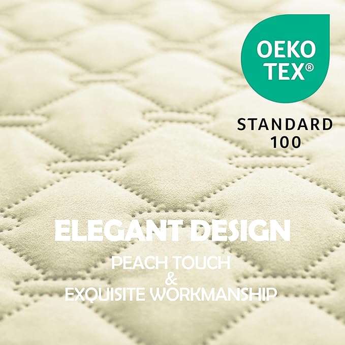 gogobunny 100% Double-Sided Waterproof Dog Bed Cover Pet Blanket Sofa Couch Furniture Protector for Puppy Large Dog Cat, Reversible (32x53 Inch (Pack of 1), Dark Cream/Light Cream)