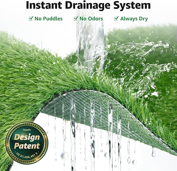 Dog Grass pad with Tray,41”x 26.8” Indoor Dog Potty with 2 Packs Replacement Artificial Fake Grass-5 Packs Disposable Puppy Pads,for Puppy Training Apartment, Outdoor Use