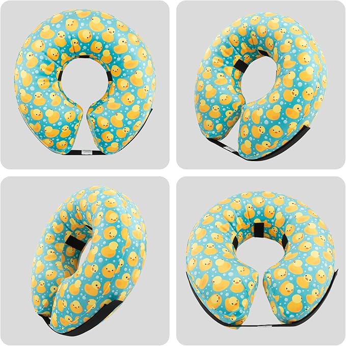 CuteBone Inflatable Dog Neck Donut with Removable Soft Fleece Covers for Small/Medium/Large Dogs and Cats After Surgery GWB04XL