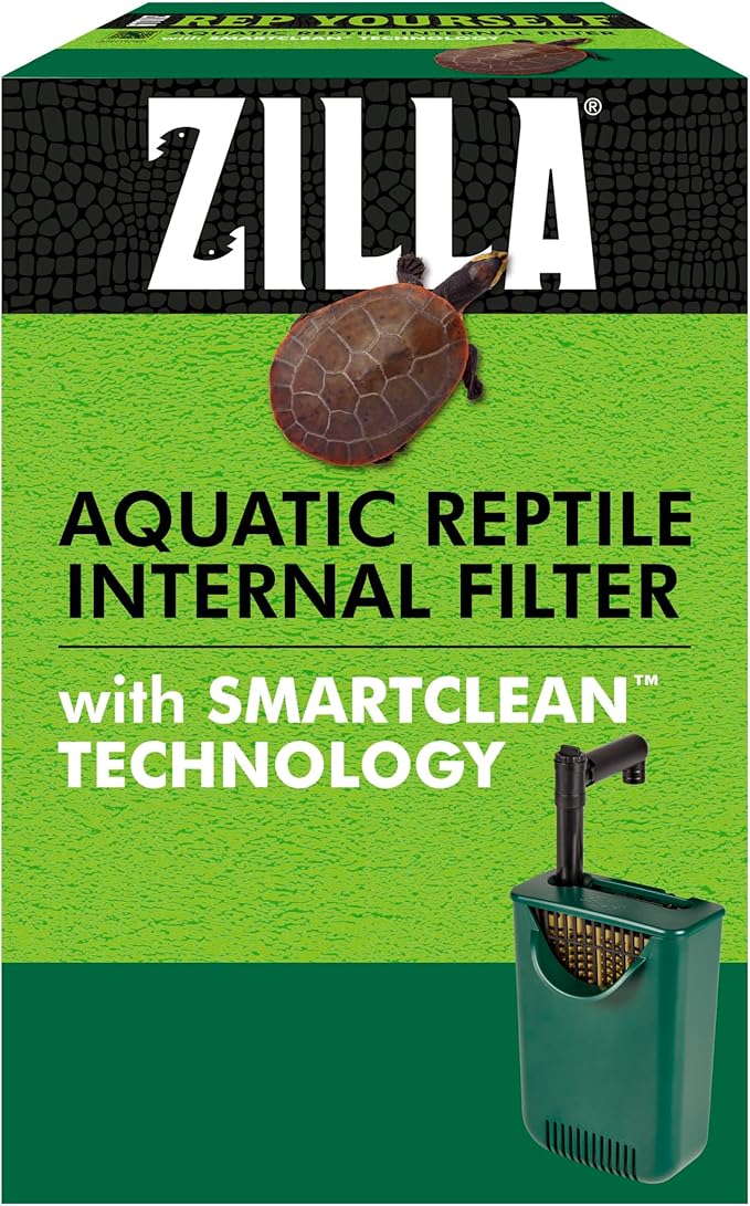 Zilla Aquatic Reptile Internal Filter with SmartClean Technology, for Turtles and Aquatic Reptiles, Medium