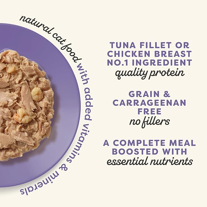 Applaws Vitality Wet Cat Food in Broth, Natural Canned Cat Food, Wet Food for Cats with Added Vitamins and Minerals, Grain Free, Carrageenan Free, Variety Selection in Broth (12 Count, 2.47 oz Cans)