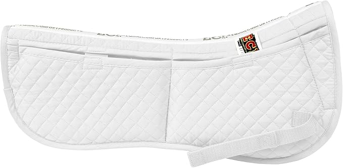 ECP Equine Comfort Products Adjustable Shock Absorbing Memory Foam Half Saddle Pad, Injury Prevention & Pressure Relief, Customizable Fit, Breathable for All Riding Styles