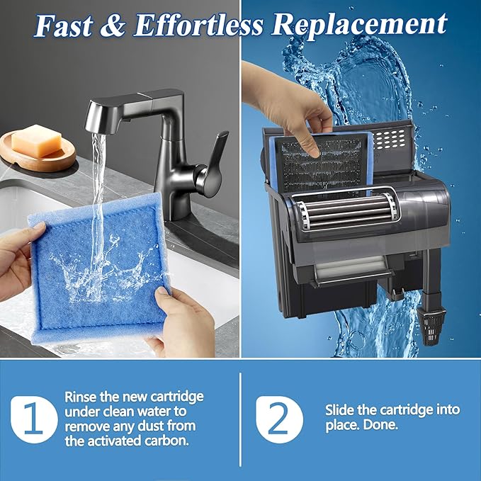 Aquarium Filter Cartridge for Fish Tank: 10-Pack for Rite-Size C & EZ-Change #3 Replacement Cartridge Compatible with Marineland Penguin PRO 275/375 & Original 200/350 & Aqua-Tech Filter 20-40/30-60