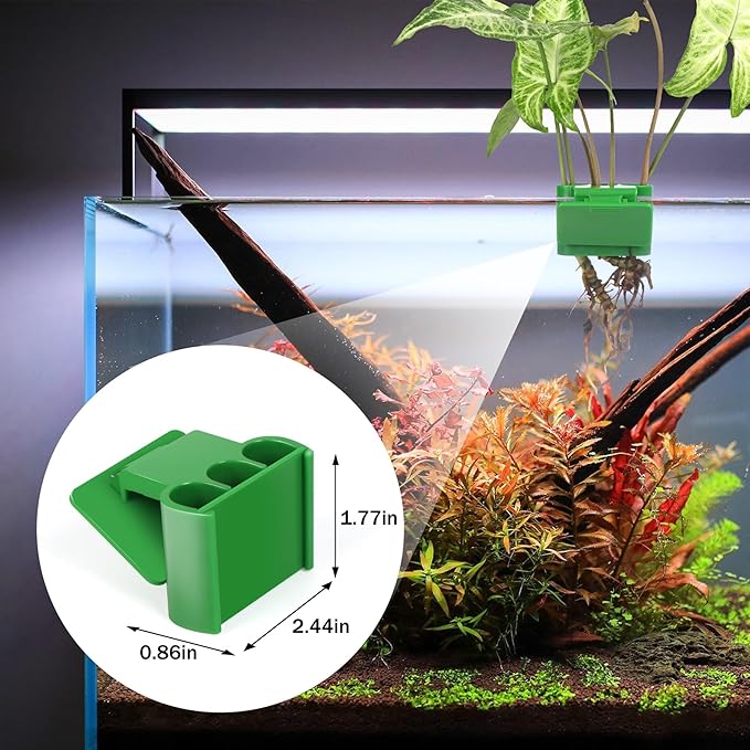4Pcs 3 Holes Upgraded Aquatic Plant Cup Aquarium Plant Holder for Tank, Hanging Aquarium Plant Holder, Aquarium Aquatic Plant Cultivation, Aquarium Plant Decoration.
