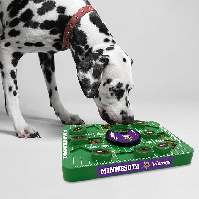 Pets First NFL Minnesota Vikings Large Puzzle Toy - New Size, Interactive Dog Treat & Slow Feeding Puzzle