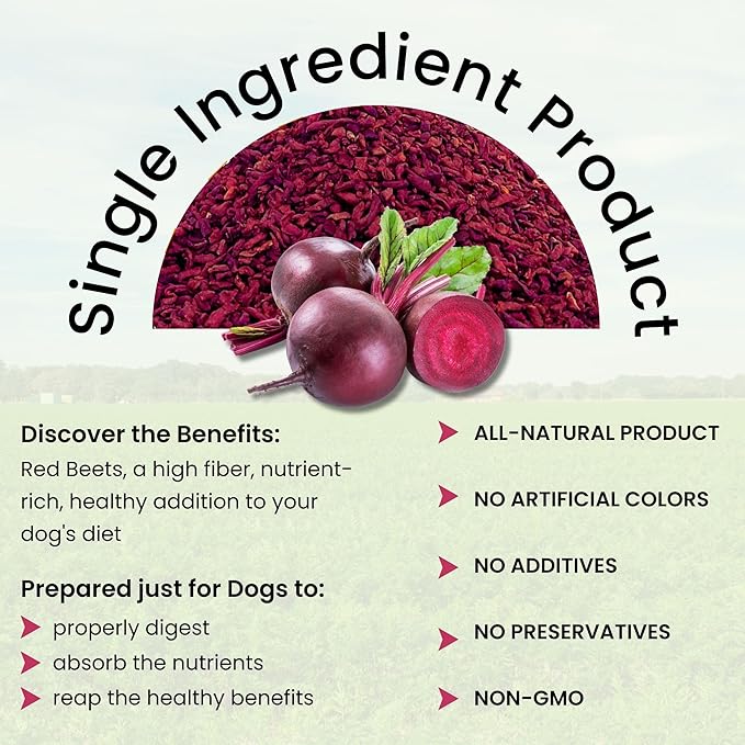 Olewo Original Red Beets for Dogs – Natural Dog Anti Itch, Dog Food Topper, Skin & Coat Support – Dehydrated Vegetables for Dogs, Dog Supplements & Vitamins, Toppers for Dogs, Fiber for Dogs, 5.5 lbs