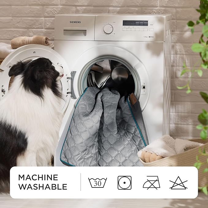 Bedsure Orthopedic Dog Bed Large Sized Dog - Memory Foam Pet Mattress with Removable Washable Cover and Egg Crate Foam, Thick Flat Suitable for Pet Up to 65 lbs, 36x27x3.5 Inches, Grey