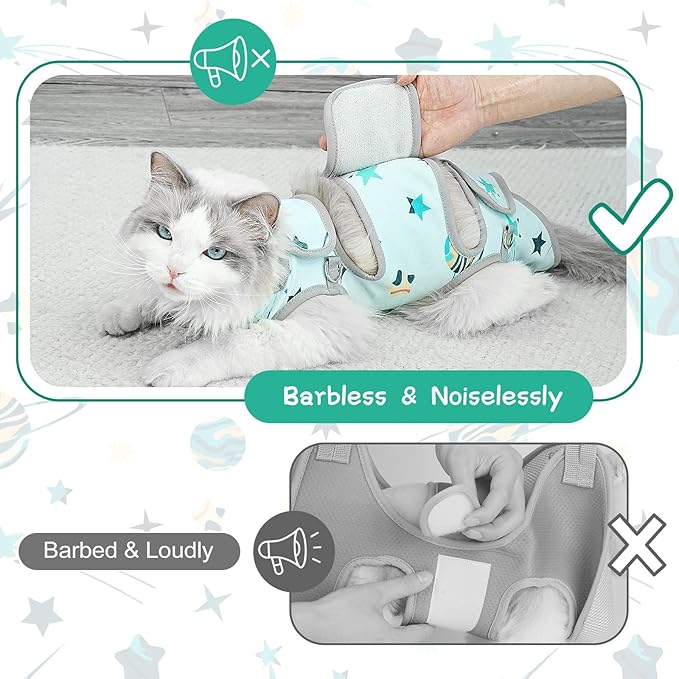 Cat Grooming Hammock, Self-Adherent Wrap for Cutting Nails, Anti-Escape Calming Grooming Bag for Medicine, Nail Clipping, Teeth Brushing, Ear Cleaning