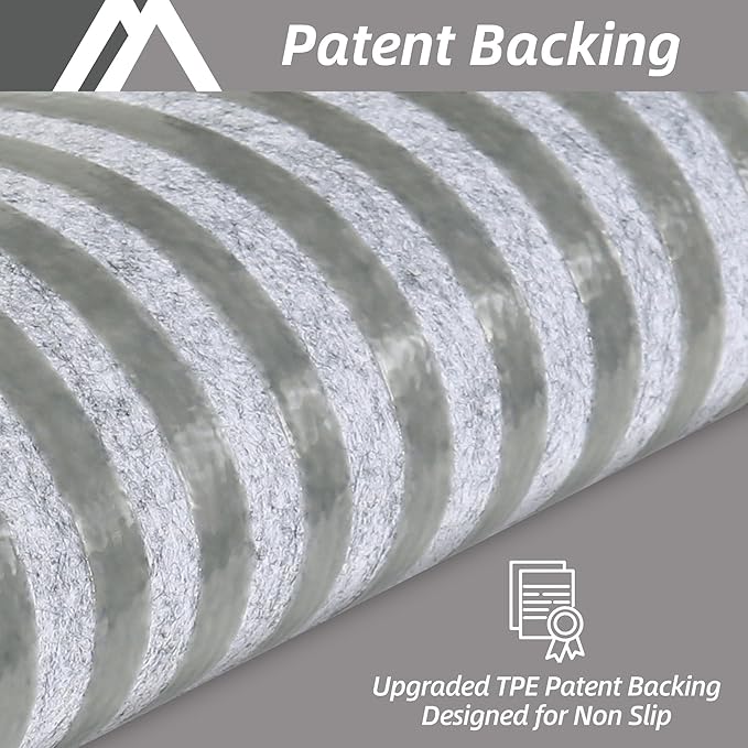 COSY HOMEER Edging Stair Treads Non-Slip Carpet Mat 28inX9in Indoor Stair Runners for Wooden Steps, Edging Stair Rugs for Kids and Dogs, 100% Polyester TPE Backing (10pc, Grey)