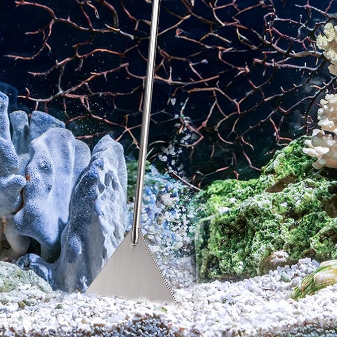 Hiceeden 4 Pcs 15 Inch Long Aquarium Aquascape Tools, Stainless Steel Aquascaping Tools Kit Include Aquarium Tweezer, Scissor, Spatula, Aquatic Plants Tool Set with Storage Pouch for Fish Tank