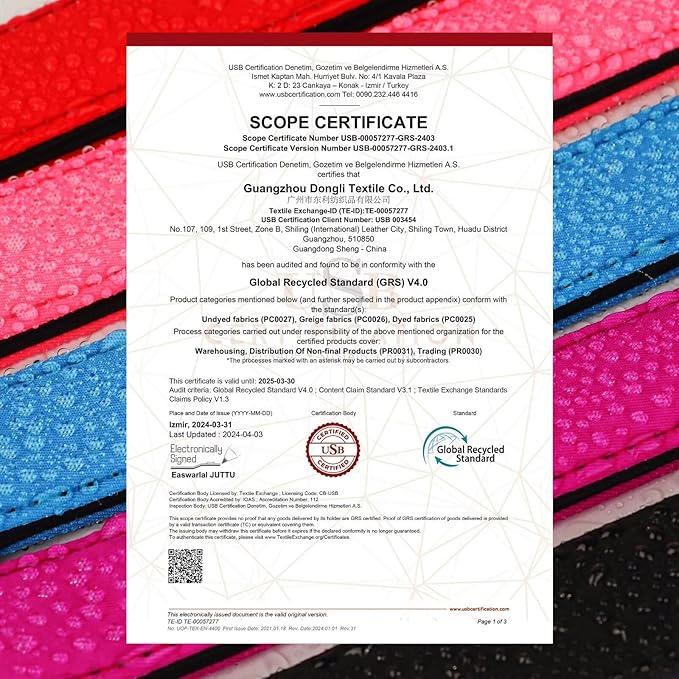 Didog Soft Padded Dog Collars for Medium Dogs, Colorful and Durable Dog Collar with Quick Release Buckle, Light and Breathable for Daily Walking, Pink, M