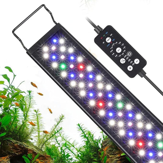 hygger 36W LED Aquarium Light, 36-42 Inch Fish Tank Light with Timer Auto On/Off, Sunrise Sunset Mode, Adjustable Brightness and Colors, Full Spectrum Light with Extendable Brackets for Freshwater
