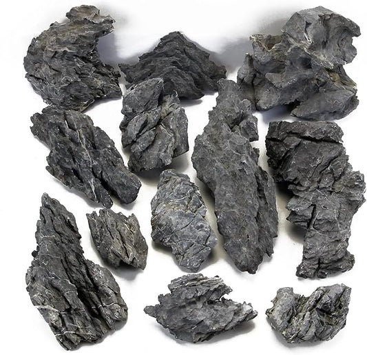 KINGRUI Aquarium Rocks Seiryu Rock Stone 44lb Dragon Stone for Aquarium Landscaping Models Fish Tank Decoration Reptile and Amphibian enclosures 3 to 9 inch