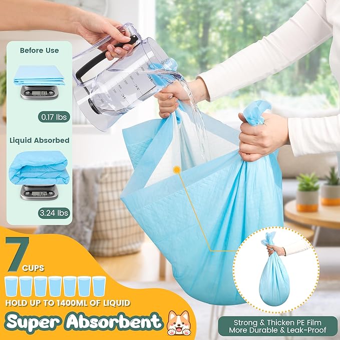 Extra Large Puppy Pads 28" x 34"-30 Count, Super Absorbent Dog Pee Pads Quick Drying Leak-Proof X-Large Dog Training Pads Disposable Training Pads for Dogs Puppies Cats