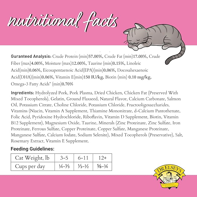 Dr. Elsey's cleanprotein Pork Cat Kibble 6.6lb. Bag
