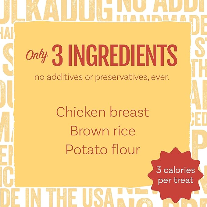 Polkadog Chicken Littles Crunchy Training Bits – All Natural, Limited Ingredient Healthy Training Treats for Dogs. Handcrafted & Made in USA. Great for Dogs with Allergies or Sensitive Stomachs – 7oz