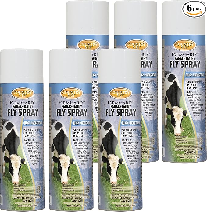 County Vet FarmGard Farm and Dairy Fly Spray -16 oz - (Case of 6) - 349316CVB - Provides Rapid Control of Barn Pests