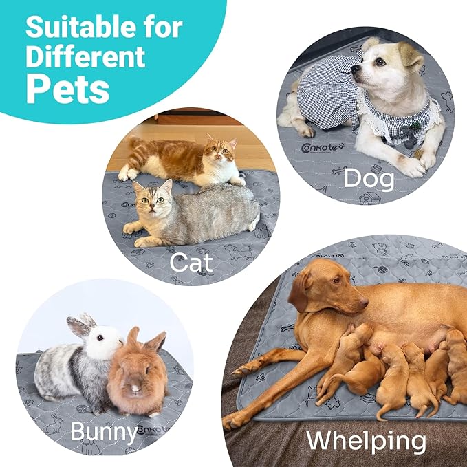 Conkote 72"x72" Washable Pee Pads for Dog Extra Large, Reusable Pee Pads Thick and Heavy Absorbency, Dog Playpen Mat Waterproof Puppy Training Pads for Playpen, Crate, Floor, Bed, Sofa, 1 Pack