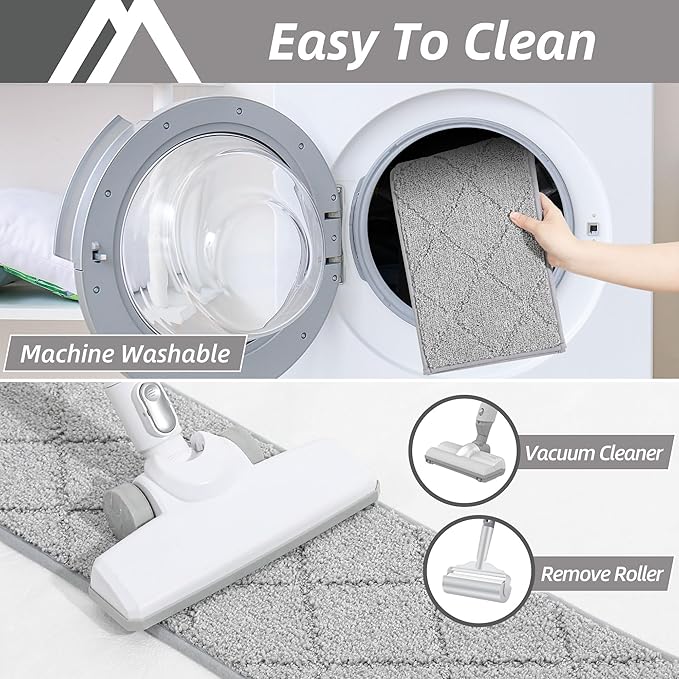 COSY HOMEER Edging Stair Treads Non-Slip Carpet Mat 28inX9in Indoor Stair Runners for Wooden Steps, Edging Stair Rugs for Kids and Dogs, 100% Polyester TPE Backing (15pc, Grey)