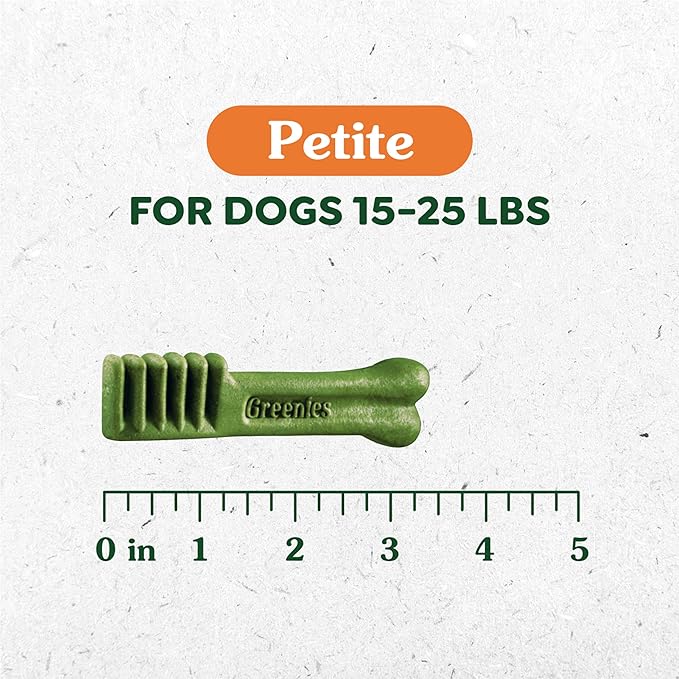 Greenies Petite Dental Dog Treats, Sweet Potato Flavor, 12 oz. Pack (20 Treats)