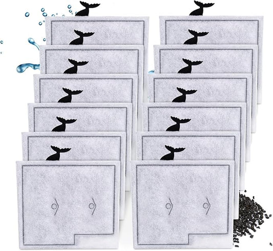 12 Pack Medium Filter Cartridges Compatible with Aqueon Replacement Filter Cartridges Compatible with Aqueon QuietFlow LED PRO Power Filter Size 10 & E Internal Power Filter Size 20 & Zilla Size 20