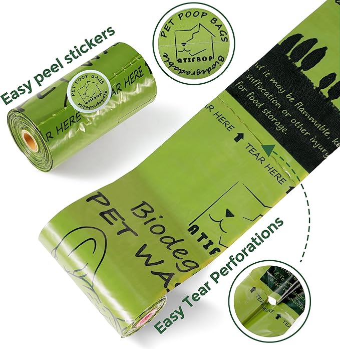 Biodegradable Dog Poop Bags 720 Count 48 Rolls, Leak Proof and Thicken Pet Poop Bag (Scented)