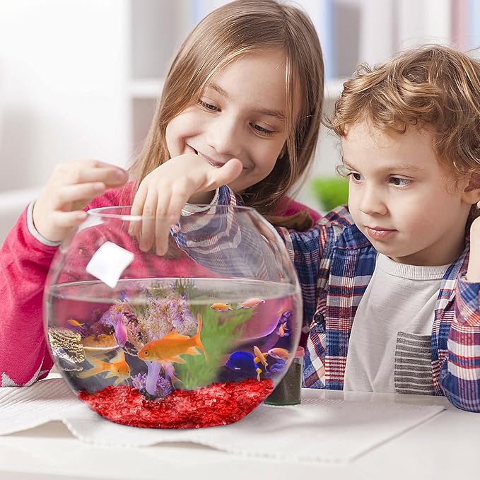 Keedolla 3 LB Aquarium Fish Tank Rocks Gravel Stones Pebbles, Sea Glass Pebbles Beads Gemstones Marbles for Fish Turtle Tank, Vase Fillers and DIY Crafts - Red