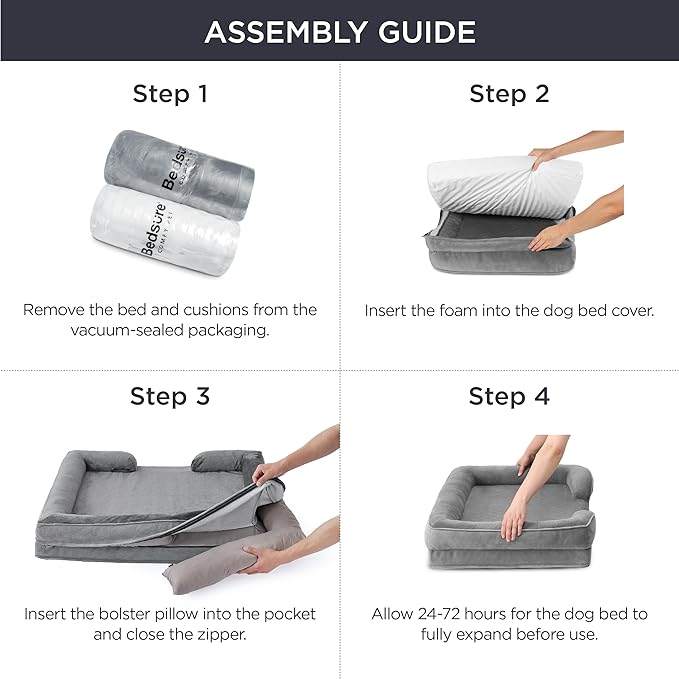 Bedsure XXL Orthopedic Dog Bed for Extra Large Dogs - Waterproof Giant Dog Cat Bed, Comfort Dogs Couch Sofa with Washable Removable Cover, Pet Bed with Nonskid Bottom, Boreal Canopy Green, 52"