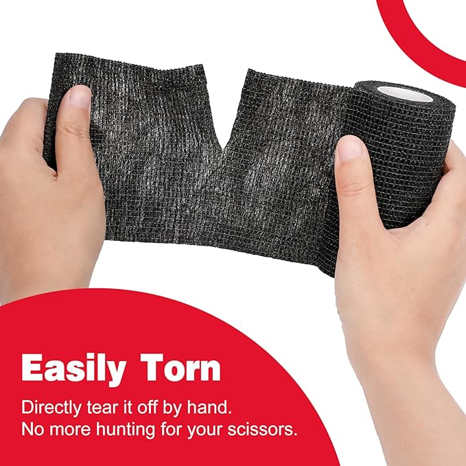 AZEN 9 Pack Self Adhesive Bandage Wrap, 4" X 5 Yards Elastic Cohesive Bandage Wrap, Color Athletic Tape, Tattoo Grip Tape Wrap, Vet Wrap, Ankle Tape