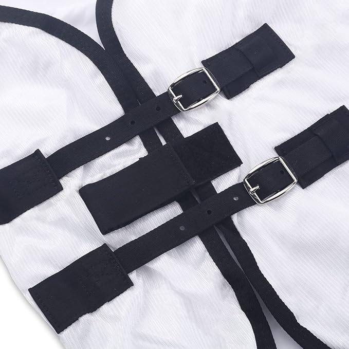 Comfy Mesh Horse Fly Sheet Equine Summer Sheets Stand Neck White 69