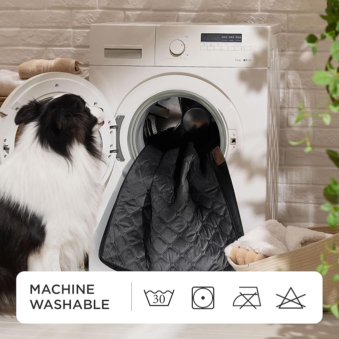 Bedsure Orthopedic Dog Bed for Extra Large Dogs and Crate - Thick Memory Foam Pet Mattress with Removable Washable Cover and Egg Crate Foam, Suitable for Pet Up to 100 lbs, XL 41x29x4 Inches, Black