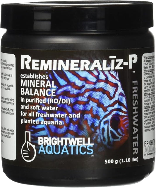 Brightwell Aquatics 1.1 lb. Remineraliz-P Balances Minerals in Purified or Soft Water Powdered Form, 500 g