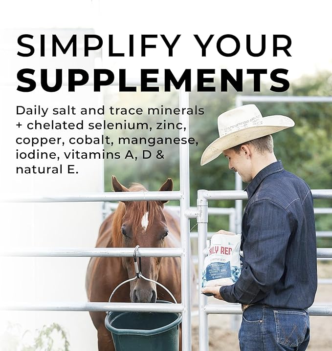 Daily Red Complete Wellness, Fortified Mineral Mix Supplement for Horses, 25lb Bucket
