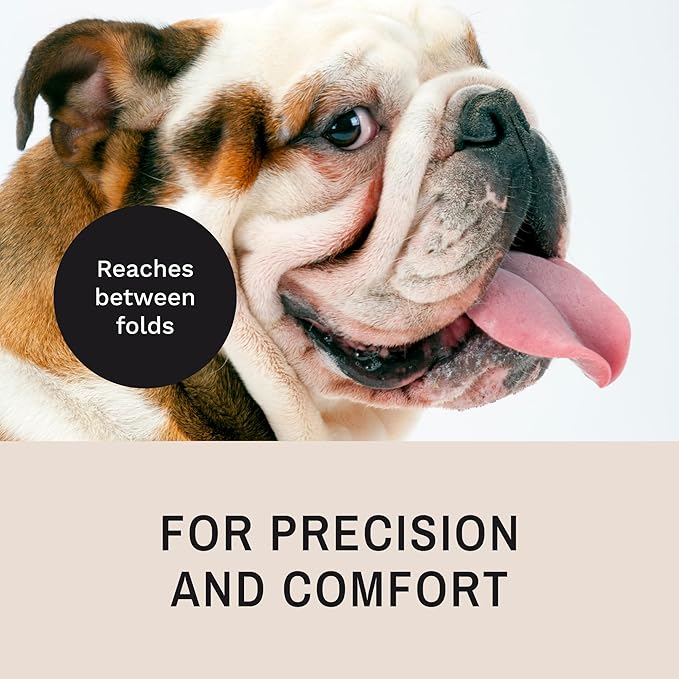 Eye Envy ProPowder Applicator Brush for Dogs and Cats. Use to Safely and Evenly Apply Tear Stain Powder. Large. Washable Superfine Fiber Hair. Long Tapered Bristles. Ergonomic Handle