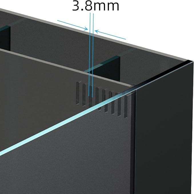 Landen 45P 20 Gallon Ultra Clear All Glass Rimless Low Iron Aquarium Tank with Rear Filtration Chamber(Return Pump Included)for Salt and Fresh Water.17.7''Wx17.7''Dx15.8''H in(45x45x40cm)6mm Thickness