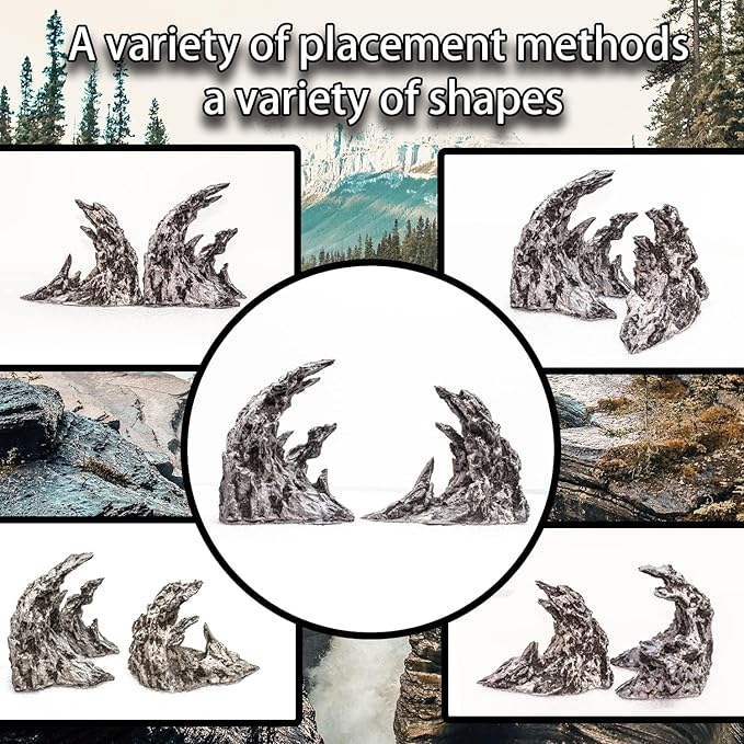 Novelsite Premium Large Sandstone Canyon Rock Formation - Lifelike Aquarium Decor for Fish Tank, 17" x 8.6" x 5" - Enhance Aquatic Landscape with Realistic Natural Look