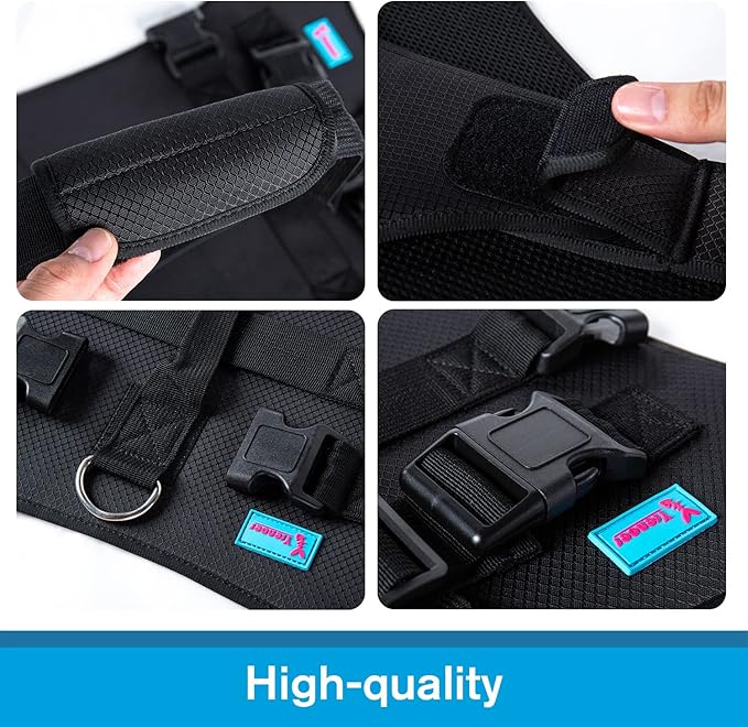 Dog Lift Harness, Rehabilitation Lifts Vest for Dogs, Support & Recovery Sling, Adjustable Breathable Lifting Straps for Old, Joint Injuries, Arthritis, Paralysis Dogs Walk (M, Black)