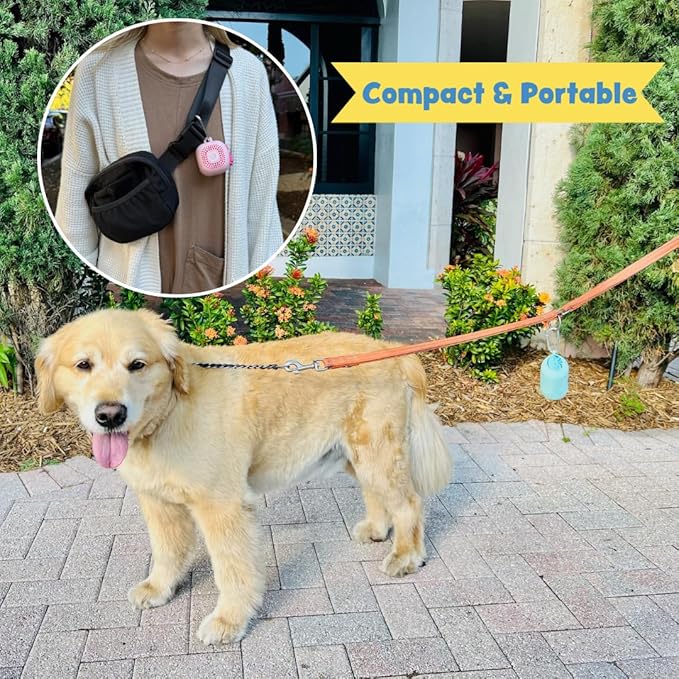 Sweet Paws Portable Dog Paw Towel, Lightweight & Super Absorbent Microfiber, Clips onto Leash, Quick Drying Towel for Dogs Paws with Silicone Case, Dry Dog’s Paws on The Go - Large - Clean Slate