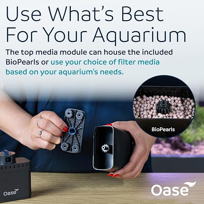 OASE EcoFlow 200 Internal Aquarium Filter, for Freshwater and Saltwater Tanks Up to 50 Gallons, Quiet, Customizable Water Flow, Multi-Stage Filtration