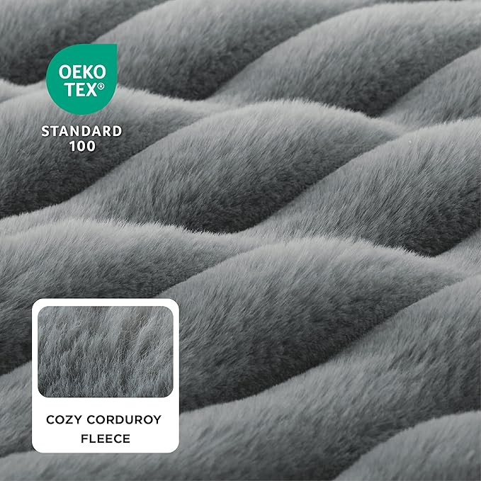 Bedsure Orthopedic Dog Beds for Extra Large Dogs, Waterproof Memory Foam XL Pet Bed with Sides, Non-Slip and Egg-Crate Foam Big Dog Couch Sofa with Washable Removable Corduroy Cover, Grey