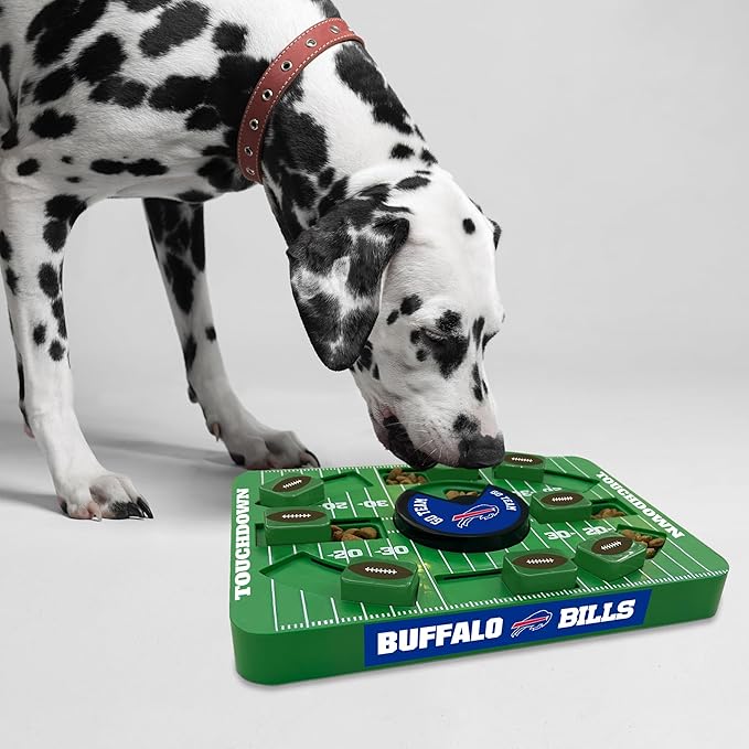 Pets First NFL Buffalo Bills Large Puzzle Toy, Dog Puzzle Treat Toy, New Large Size, Interactive Dog Treat Toy, Dog Slow Feeding Toy