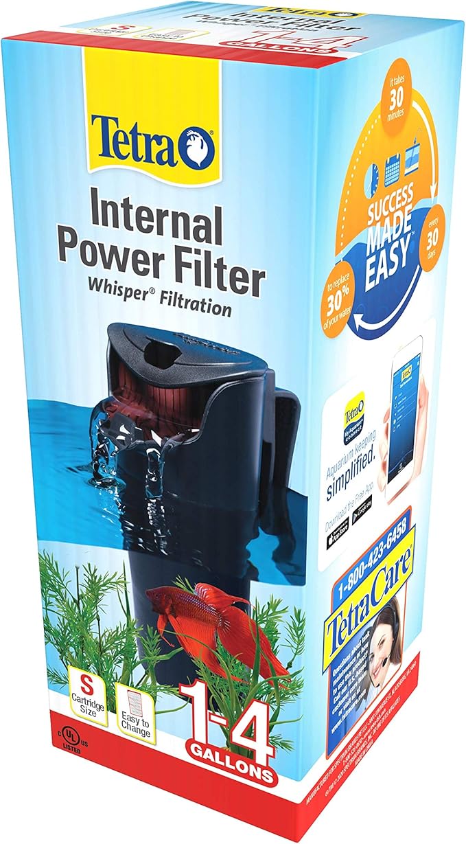 Tetra Whisper 4i Internal Power Filter, Filtration for Aquariums Between 1 and 4 Gallons