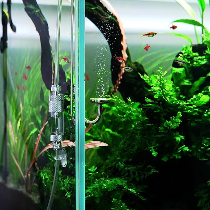 LINLAN Easy Water Refill CO2 Bubble Counter with Check Valve and Water Adder for Planted Aquarium CO2 Regulator (Air Pipe Connection)