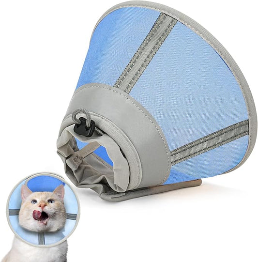 Cat Cone Collar Soft, Cat Recovery Collar for Large Medium Small Kittens, Kitty Cone Alternative After Surgery