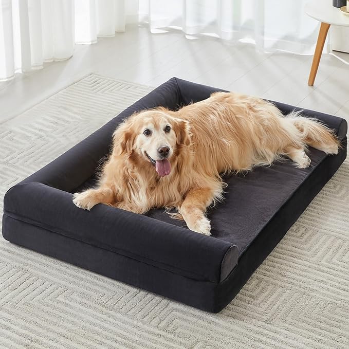 BFPETHOME XL Dog Beds for Extra Large Dogs, XL Dog Bed, Extra Large Dogs Bed Washable, Jumbo with Removable Cover, Waterproof Lining and Nonskid Bottom, Egg-Crate Foam Pet Sofa
