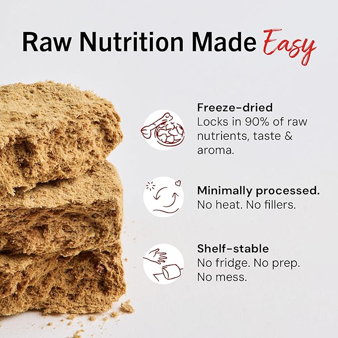 Stella & Chewy's Freeze-Dried Raw Dinner Patties - Purely Pork Recipe - High Protein Grain-Free Puppy & Dog Food - Perfect For Picky Eaters - 14 oz