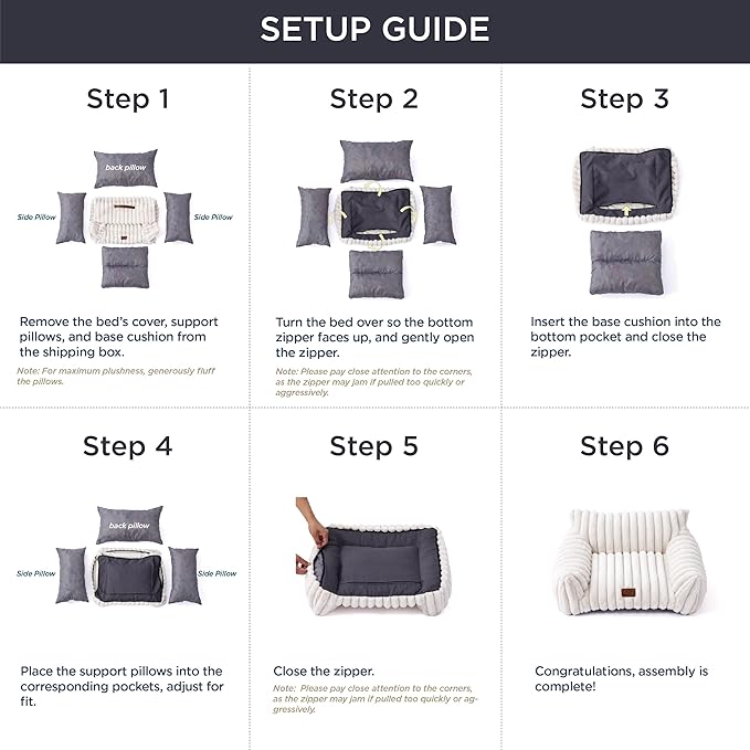 Bedsure Cute Cat Couch for Pets - Fluffy Small Dog Sofa with Premium Soft Corduroy Fleece, Pet Sofa with Removable Washable Cover, Supportive Dog Couch Bed for Small Medium Dogs, 30inch, Cream