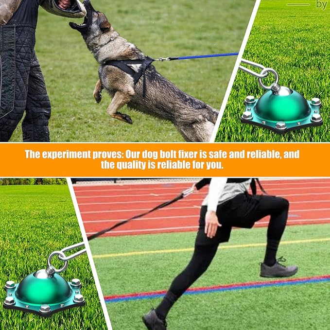 Dog Tie Out Stake,360°Swivel Run Anchors-Dog Runner for Yard Suitable for Large,Weighing Up to 200 LBS-Stake to Tether Long Leash and Cable- Stakes for Outside