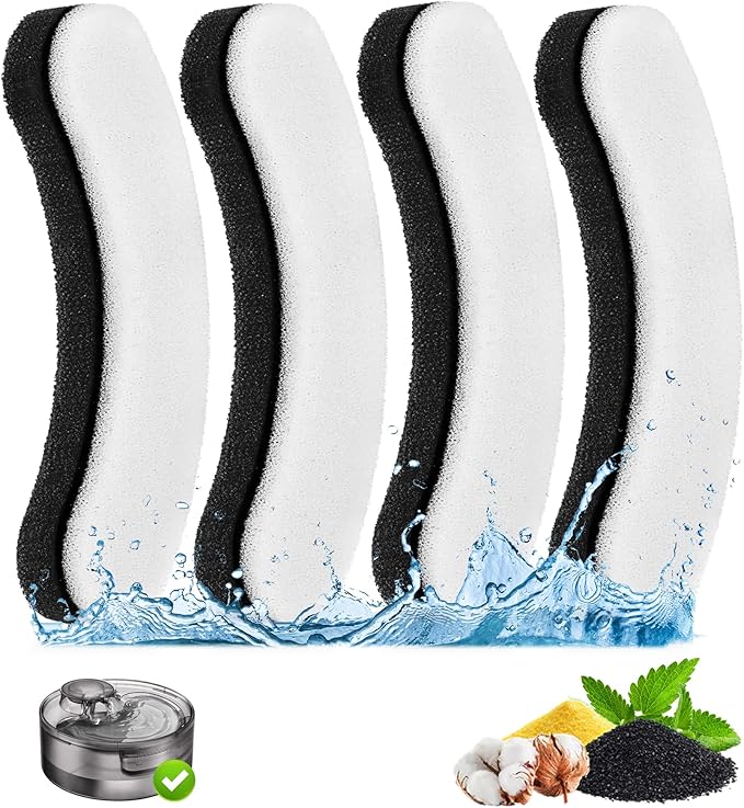 Cat Water Fountain Filter,Cat Fountain Filters for DF10 and DF30 Automatic Pet Water Fountains,Dog Fountain Filters Replacement,Carbon Pet Fountain Filter Replacement