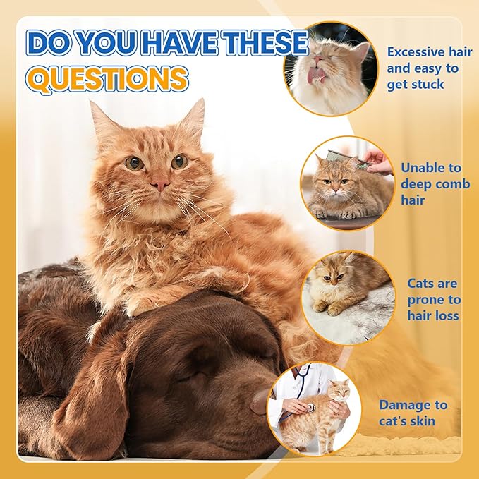 4 in 1 Cat Steam Brush for Shedding, Rechargeable Steam Pet Brush for Dog and Cat, Anti-Static, Massage, Cleaning, Shedding & Combing All In One!(Brown)